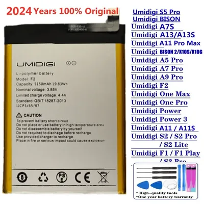 UMI-Batterie d'origine pour Umidigi UMI A5 A7 A7S A9 Pro A11S A11 Pro Max Bison GT2 X10S
