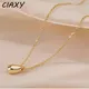 CIAXY – collier ras du cou en forme de goutte d'eau pour femmes bijou Simple plaqué or 14K chaîne