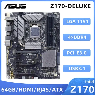 1151 Motherbaord ASUS Z170-DELUXE Motherbaord DDR4 64 Go 3200MHz Intel Z170 Support Core i7 7700K