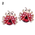 Boucles d'oreilles en forme de coccinelle pour femmes bijoux en strass mignon coccinelle cadeau