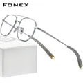 FONEX-Lunettes à monture carrée en titane pur pour hommes lunettes optiques pour myopie lunettes