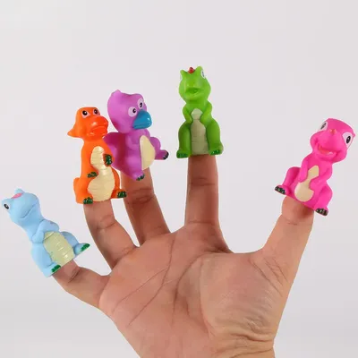 Jouets figurines d'animaux pour enfants marionnettes à doigts dinosaures jouets de famille