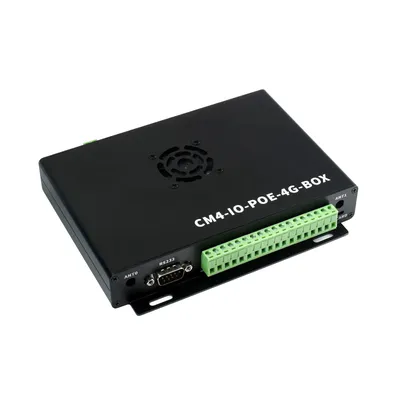 CM4-IO-POE-4G-BOX mini-ordinateur industriel IoT basé sur Raspberry Pi CM4 (non inclus) PoE