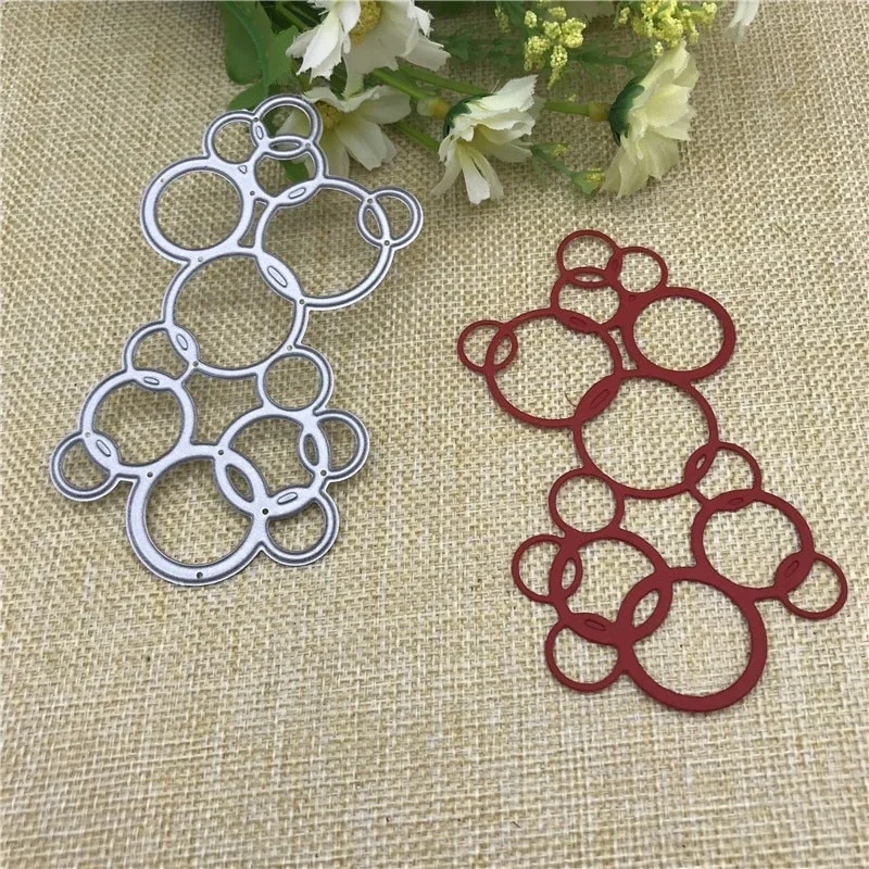Cadre à bulles matrices de découpe en métal, galets, scrapbooking, album photo, carte, papier, gaufrage, artisanat, bricolage