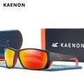 KAENON – lunettes de soleil rectangulaires polarisées pour hommes monture TR90 Durable 11 couleurs