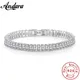 Bracelet en argent Sterling 925 pour femmes bijoux Glamour élégants en cristal de Zircon pour