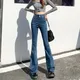 ZOENOVA – pantalon évasé en Denim pour femmes jean coréen ample droit mode de rue en coton
