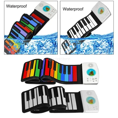 Clavier électronique pliable en silicone pour enfants piano enroulable flexible jouet musical