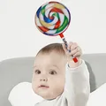 Tambour à main sucette coloré pour bébés accessoires de danse colorés jouets musicaux pour bébés