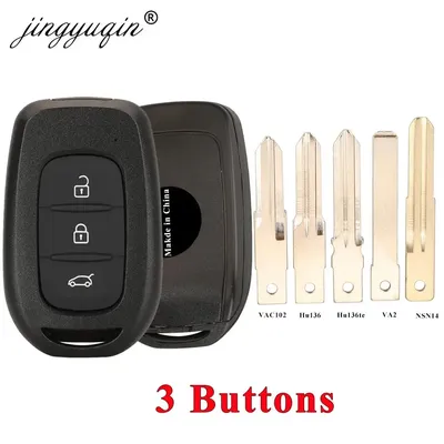 Jingyuqin-Coque de clé de voiture à distance à 3 boutons étui de clé de remplacement pour Renault