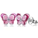 ChimFunny-Boucles d'oreilles en forme de papillon avec cristal pour femme accessoires d'oreille