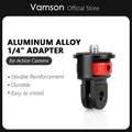 Vamson – adaptateur de trépied pour Gopro 11 10 9 Mini pivot en alliage d'aluminium 1/4 "