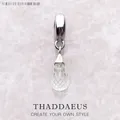 Breloques en cristal de verre à facettes en forme de goutte d'eau pendentif en argent Sterling 925