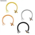 Leosoxs-Boucle d'oreille en fers à cheval avec équation anneau antarctique septum piercing