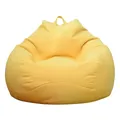 Grande housse de canapé paresseux sans remplissage lin gril chaise longue siège pouf pouf