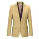 Manteau de costume pour hommes Slim formel Business revers à un bouton manches longues poches