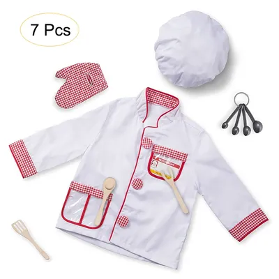 Costume de chef pour enfants uniforme de cuisine cosplay veste pour enfants vêtements de