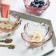 Assiette en forme de fleur en cristal plat à pétales roses plat à tremper plat d'assaisonnement