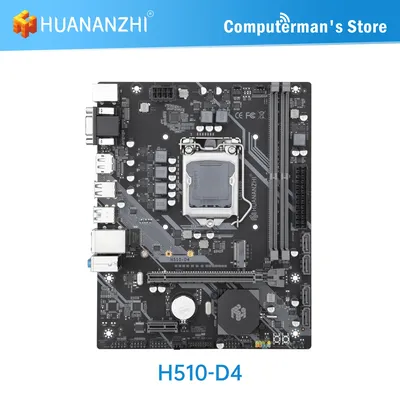 HUANANZHI H510 D4 M-ATX Carte Mère Intel LGA 1200 Supporte 10 11 génération DDR4 2400 2666 2933MHz