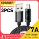 Essager 3PCS 7A USB Type C Cable Display PD 100W Fast Charging USB C Data Cord For Samsung Honor 70