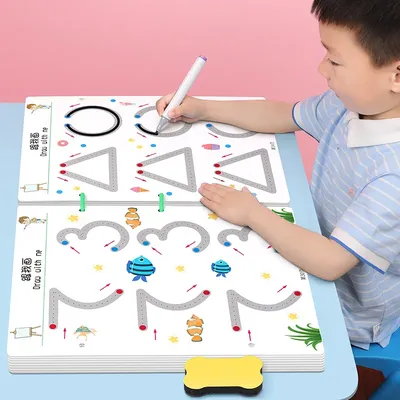 Tablette de dessin Montessori pour enfants contrôle du stylo entraînement à la main jouets de