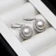 Boucles d'oreilles en argent Sterling 925 pour femmes en vrai blanc et noir en perles d'eau douce