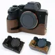 Demi-étui en cuir véritable pour appareil photo Sony Grip A1 A7S3 A7S III A7 Mark IV A7