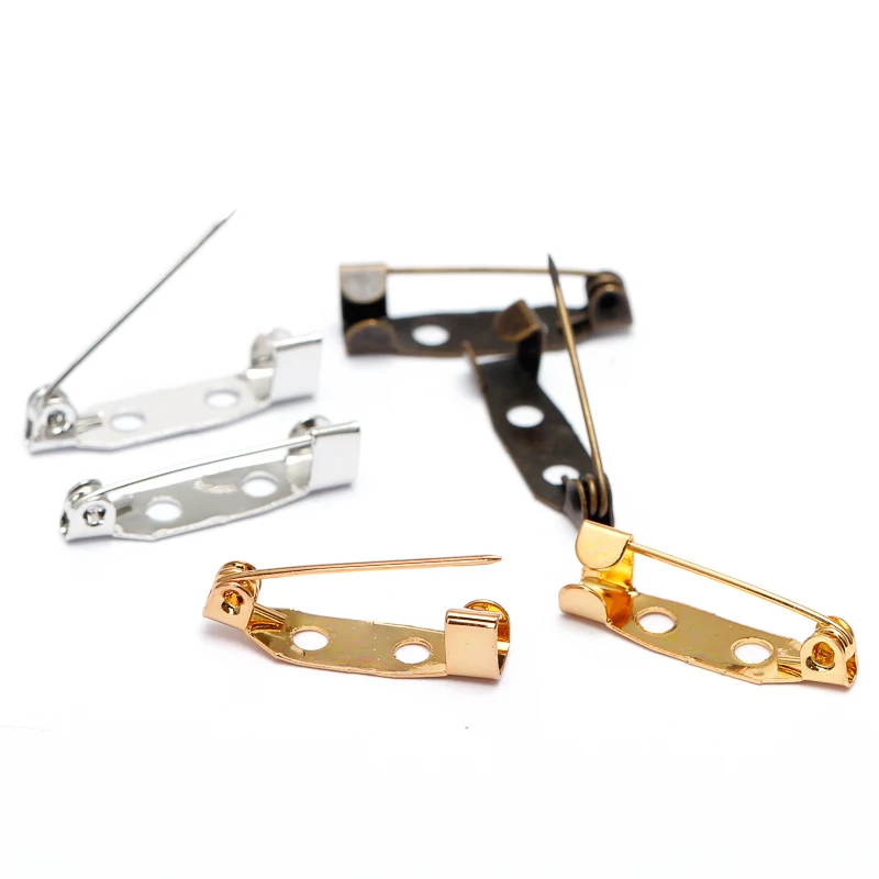 Épingles à clip de broche, 50 pièces, 15/20/25/30/32/35/38/40/45mm, paramètres de sécurité, base vierge, étiquettes nominatives bricolage, badge bijoux, résultats exécutifs