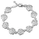 Chaîne de fleurs de couleur argent pour hommes et femmes joli bracelet noble pour dames bijoux à