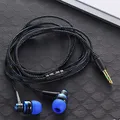 Écouteurs filaires de haute qualité 1 pièce 3.5mm stéréo intra-auriculaires câble en nylon