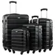 Ensemble de bagages à roulettes ABS + PC valise de voyage bagages à main avec serrure