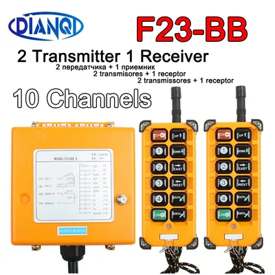 Télécommande sans fil industrielle 1 récepteur + 2 transmetteurs contrôle de vitesse commande