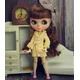 Robe de bain en fourrure jaune pour poupées Blythe tenues de poupée vêtements de poupée à la mode