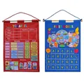 Fuchsia-Toy Gril Toy Aid pour bébé apprendre l'anglais météo date saison calendrier tableau de