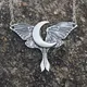 Collier gothique croissant Moth collier personnalisé noir cadeau gothique collier exquis pour