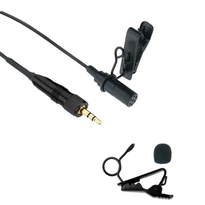 Microphone Lavalier à revers noir pour Sony V1 D11 D12 UWP UTX caméra sans fil système de micro