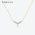 ANDYWEN-Pendentif en argent regardé 925 pour femme pendentif pavé CZ petit bijou fin petite reine