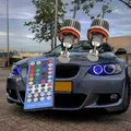 Kit de marqueurs LED multicolores H8 Angel Eyes RGBW 12V haute qualité compatible avec BMW E60