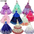 Robe de mariée en dentelle colorée pour Barbie tenues de beurre vêtements de princesse robe de