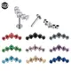 Bijoux fins en titane en forme de fleur piercing cubique goujon Labret anneau Jules piercing