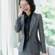 IZICFLY-Ensemble blazer noir avec jupe pour femme olympiques de bureau pour femme tenue de travail