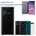 Mirror Clear S-View Flip Case pour Samsung Galaxy S10 X SM-G9730 S10 + S10 Plus SM-G9750 S10E