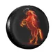 Juste de roue de secours Prancing Black Fire Horse sac en poudre pour Mitsubishi Pajero