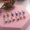 Boucles d'oreilles en céramique coeur à cœur pour femmes et filles clous d'oreille bijoux cadeau