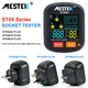 MESTEK-Testeur de prise numérique ST05D Test de tension Pro Détecteur de prise RCD 30mA Prise UK
