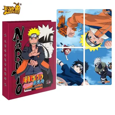 Album porte-cartes Naruto jeux de lettres en papier Collection de personnages d'anime cadeau pour