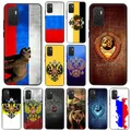 Coque de téléphone noire souple Vintage drapeau russe pour Xiaomi Redmi Note 11 Pro 10 5G 9 9s 8