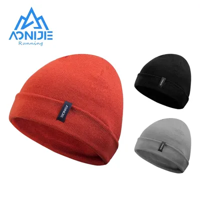 AONIJIE – casquette de sport en laine douce et chaude chapeau tricoté Double épaisseur pour la