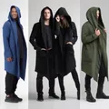 HIRIGIN – manteau à capuche coupe-vent pour homme et femme Long Cardigan Kimono science-fiction