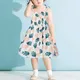 Robe de soirée princesse pour filles de 1 à 5 ans imprimé ananas robe de plage vêtements d'été